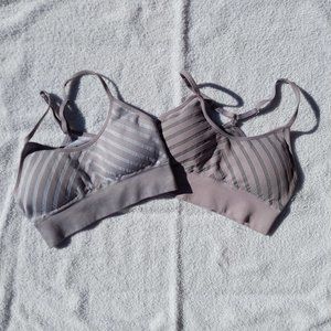 Gray sports bras